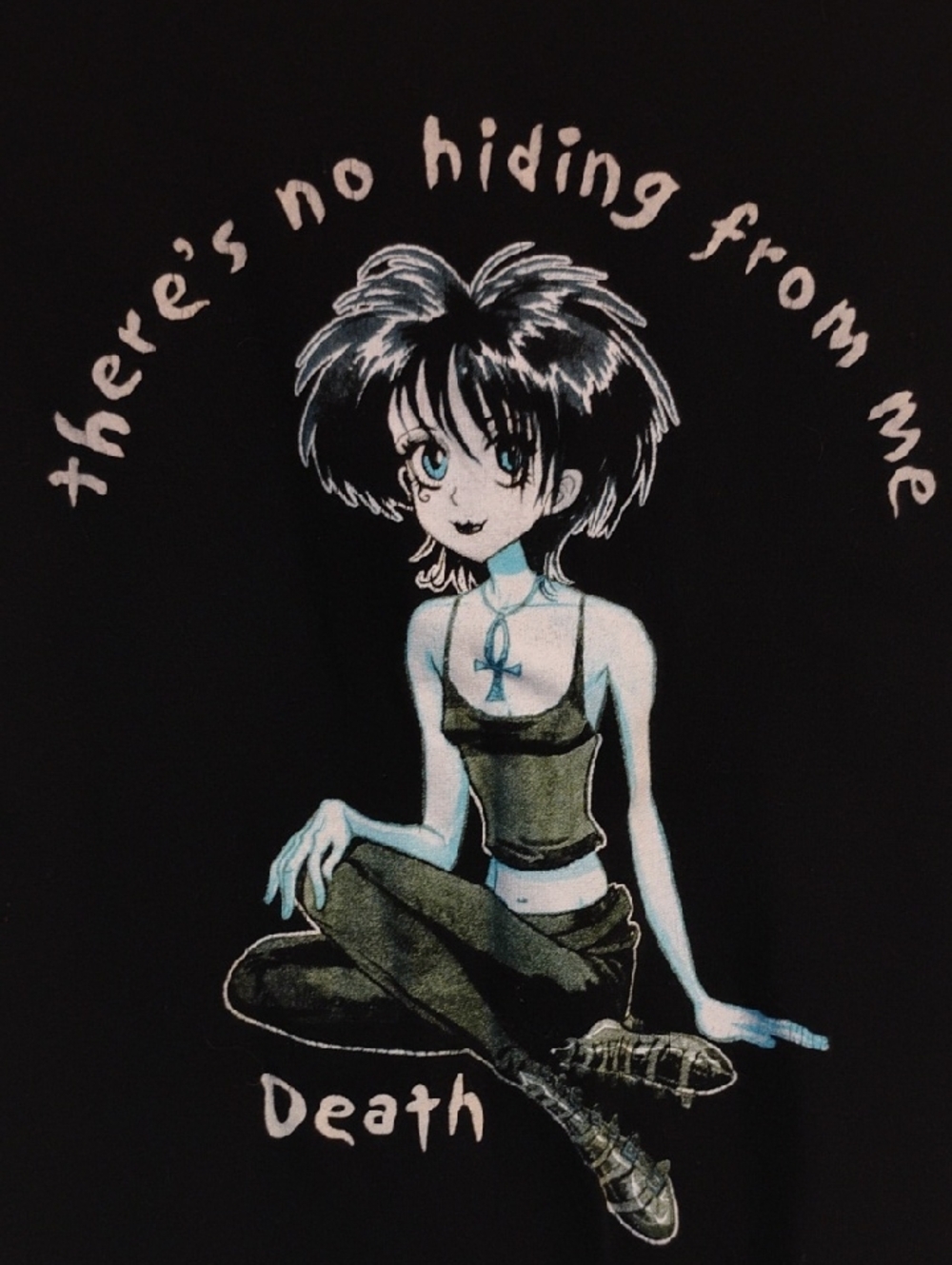 💀✨ Y2K Sandman Death Baby Doll Tee – Rare Goth Anime Graphic ✨💀 - Picture 5 of 6